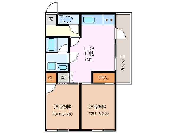 馬道駅 徒歩14分 2階の物件間取画像